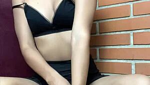 damn this petite single girl masturbates with horny black dildo so wildly!