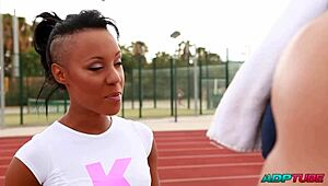 Slender Spanish Negrita With Massive Ass Gets Bent Over And Fucked By Muscular Guy In Interracial Doggystyle Action.