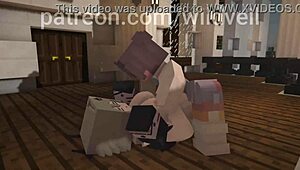 whoa big tits caesar hsr takes that creampie deep in wild minecraft hentai action