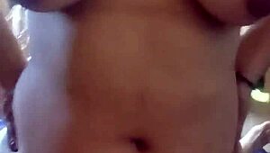 Amateur couple enjoys sensual sex with curvy Latina ex-girlfriend riding big cock.