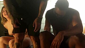 Oh wow, can you believe my first interracial fuck with my muscular black roommate after he caught me spying?!