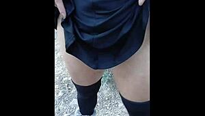 Hey hot slut, want me to spank your big ass and fill your shaved pussy with creampie outdoors?