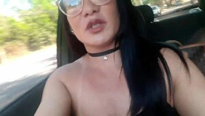 oh man i cant believe i had sex in the car with that cute brunette doctor from the covid hospital campain... monster cock creampie outdoor.