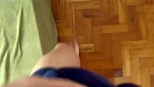 The horny husband as a masseur takes advantage of the client in this homemade FFM threesome. Watch the rough POV action with deepthroat and flashing!