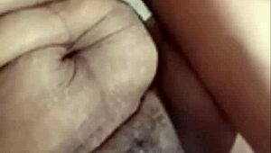 sex video call with a cheating man reveals the housewife using her dildo in secret