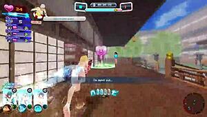 Anime hentai game shows big tits asian girls nude on beach in uncensored mod