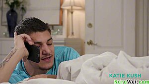 Wow, Check Out This Sexy Tattooed Blonde Teen 18+ Masseuse Sliding Her Wet Naked Body In Nuru Gel All Over Her Client!