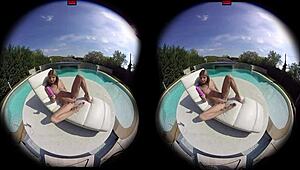 virtualporndesire features gina gerson enjoying some fun by the pool in 180 vr at 60 fps.