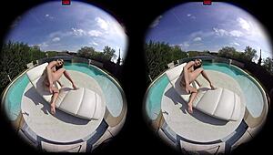 virtualporndesire features gina gerson enjoying some fun by the pool in 180 vr at 60 fps.