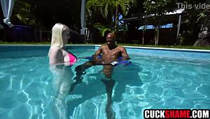 Wife feels so good from that big black cock while I watch