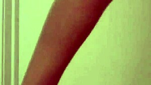 uh blonde girl rips off stockings then fingers and licks her wet pussy all over for pleasure