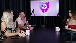 Blonde Brazilian teen Charllottye Sheer Red explores a swing house adventure with friends in glamorous lingerie