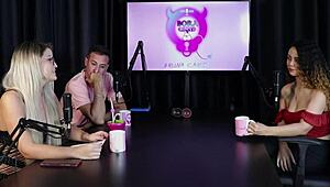 Blonde Brazilian teen Charllottye Sheer Red explores a swing house adventure with friends in glamorous lingerie