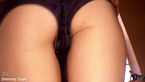 this horny blonde cutie was showing off her exercise ball moves, then she went all in on that big black cock