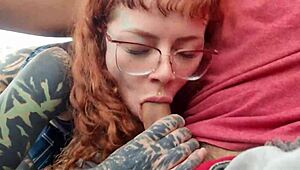 Hey, that oral session in dad's car was super teasing and quick, with some moaning and submissive vibes.