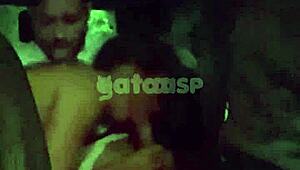 Casada Gives It to Macho Inside Car on Street While Cuckold Drives