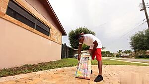 Fireworks explode while I give deepthroat blowjobs to that big black cock on the 4th 