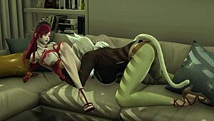 Watch Mush-Oku Tensei Hilda And Ghislaine In Futa Scene!