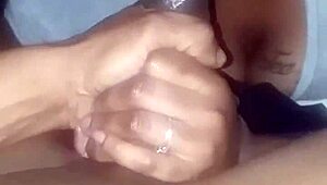 milf sucking up that big black monster cock with sloppy ebony blowjob skills