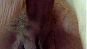 She's giving me this homemade footjob with her sexy feet and pierced nipples, leading to a close-up creampie in our couple's dirty fetish play.