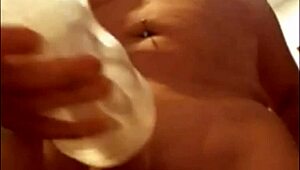 Why Does Busty Tranny Cum While Playing With Cock?