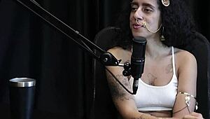 hey, this naughty girl shows off her breast tattoos after saying she loves fingering ass and giving blowjobs - bibi hourani