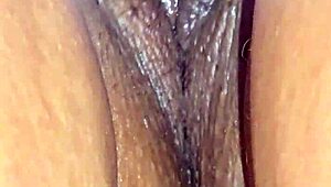 This sexy Latina wife gets a close-up creampie in her tight wet pussy while her clothes rip