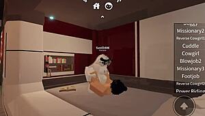 horny bitch gets rough fucked while riding on roblox