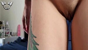 I felt so excited spying on my hot neighbor from the balcony before our full menage.