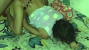 skinny colombian girl fucked hard by horny neighbor