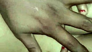 Indian bhabhi with big natural tits gets close-up sex in bedroom