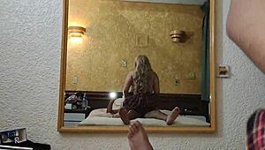 Oh man, I love how this busty girl rides my boyfriend's cock in pov style, her big tits bouncing wildly while she's on top.