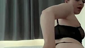 hey, this playful brunette is all about that dildo fun in solo squirting action