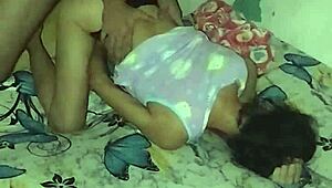 skinny colombian girl fucked hard by horny neighbor