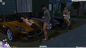 Sims 4 Blowjob And Fucking In Public Outdoor Lesbian Action