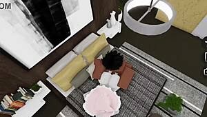 Roblox Slut Takes Big Black Cock In Her Big Ass And Tits Fucking Game