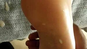 on day four of cumshot week it's more about the aftermath on dirtysocks feet than an actual cumshot