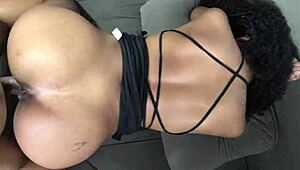 Visited My Ex in Black Dress with Round Ass and Couldn't Resist Kissing Latina Babe in Fishnets