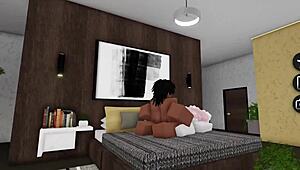 Roblox Slut Takes Big Black Cock In Her Big Ass And Tits Fucking Game