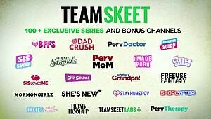 Scarlet Spunk's getting her shaved pussy stretched out wide during this intense gym workout session! 💦🏋️‍♀️