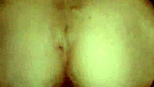 Russian milf in stockings rides her husband's monster cock in homemade couple session