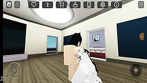 Futa girl penetrates cow in intense futanari encounter with thrusting and domination details.