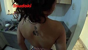 my stepmom tried to cook for me but ended up being the main dish as i enjoyed her generous curves