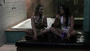 Blonde Brazilian teen in lingerie joins a wild group swinger compilation with anal sex and bisexual fun! 🔥👯‍♀️