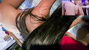 pov view of tickling your girlfriend's ribs at her workplace