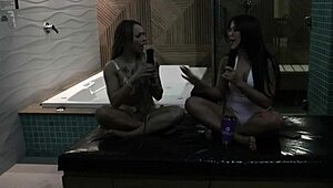 Blonde Brazilian teen in lingerie joins a wild group swinger compilation with anal sex and bisexual fun! 🔥👯‍♀️