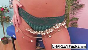 Miss Chase Sneaks In Solo Masturbation Between Clients With Her Big Tits Exposed