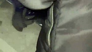 Risky sex unfolds in the hotel parking lot with muffled moans