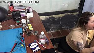 I didn't have money to pay my technician, so I ended up sucking his dick deeply.