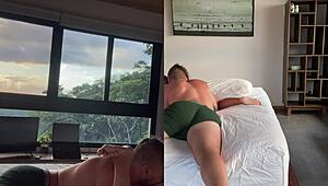 Professional Eater Licks Juicy Pussy Bent Over in Doggystyle for Moaning Orgasm